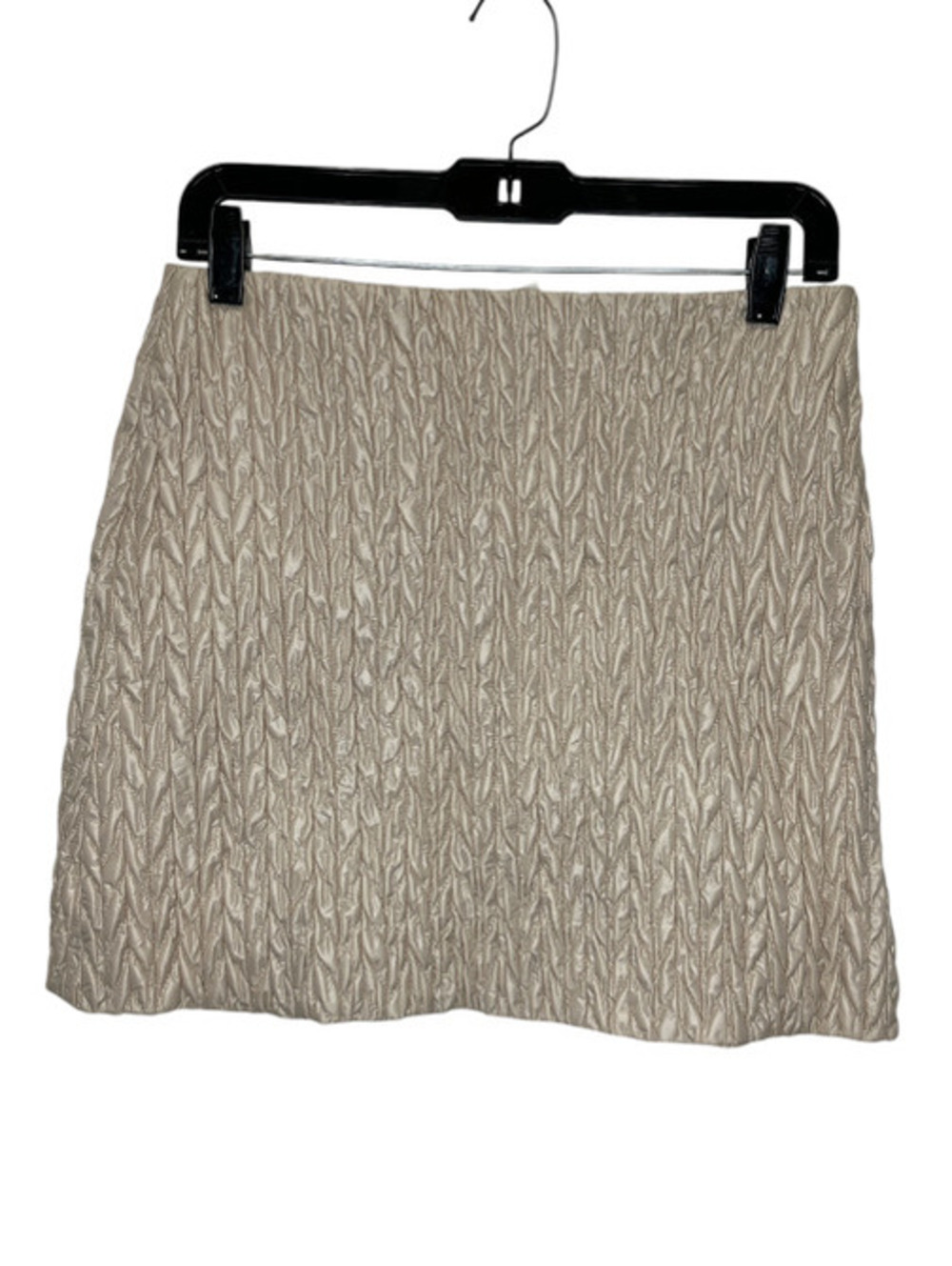 Miu Miu Quilted Nylon Mini Skirt in Beige